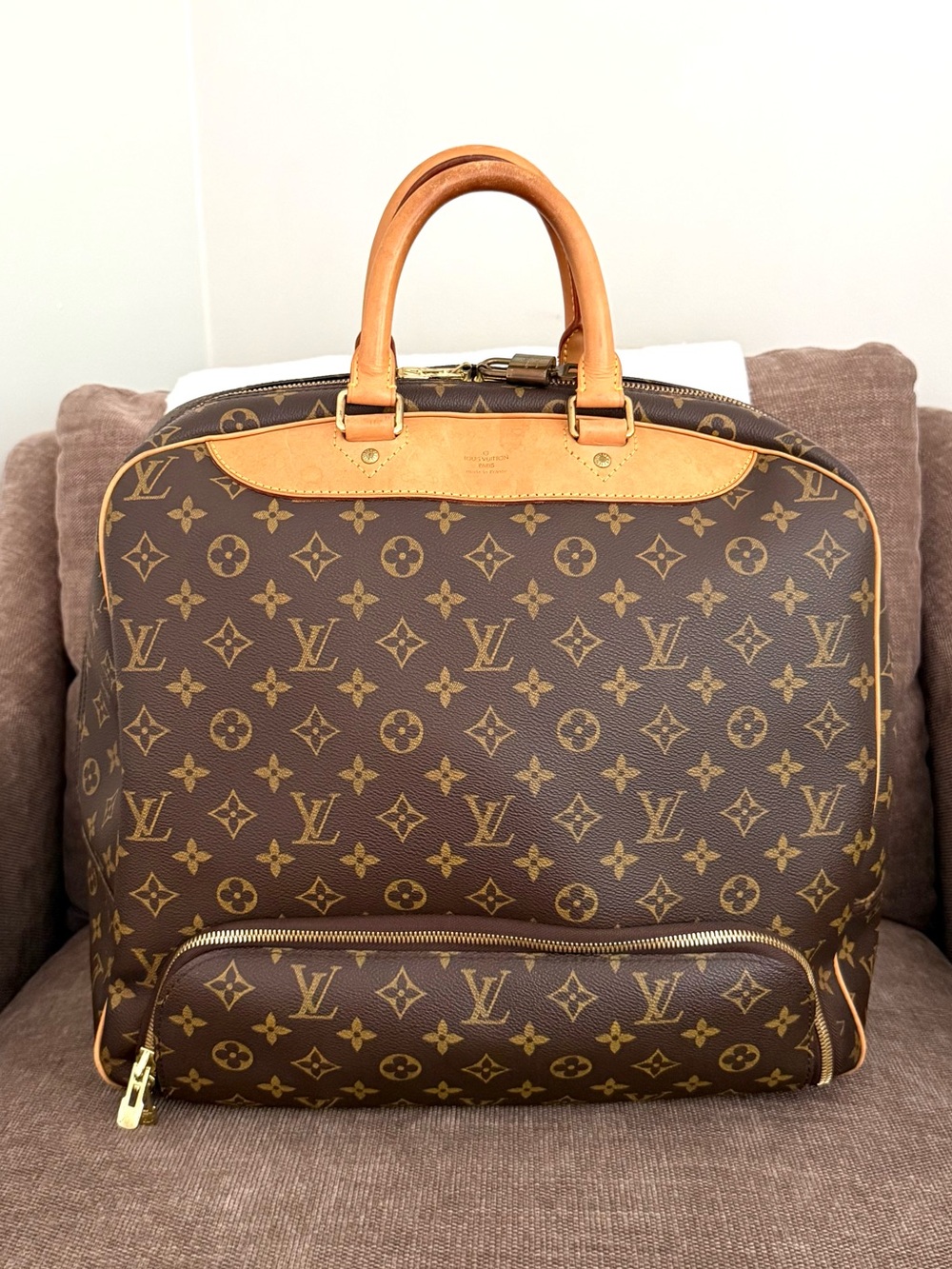 Authentic Louis Vuitton Monogram Canvas Evasion Travel Bag M41443 unisex